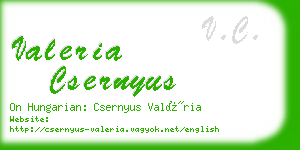 valeria csernyus business card